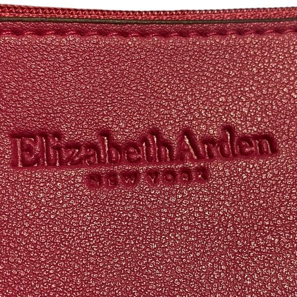 NEW Elizabeth Arden mini pink cosmetic or jewelry bag with gold tone hardware - Picture 2 of 4